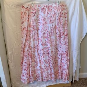 JJill size large long linen print skirt